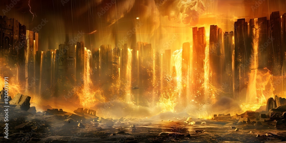 Exploring the aftermath of religious events through Biblical imagery 