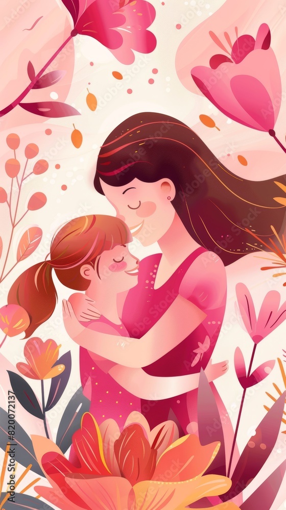Children's imaginations bloom with colorful illustrations. Pictures full of love and flowers Children's imaginations bloom with colorful illustrations. Pictures full of love and flowers