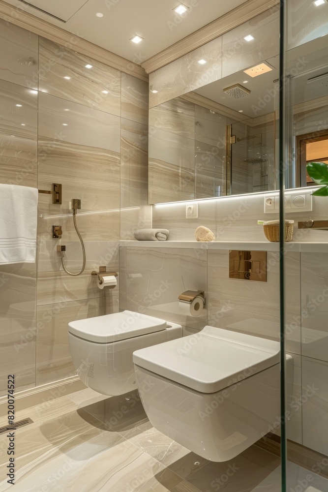 Contemporary Bathroom with Modern Amenities Contemporary Bathroom with Modern Amenities