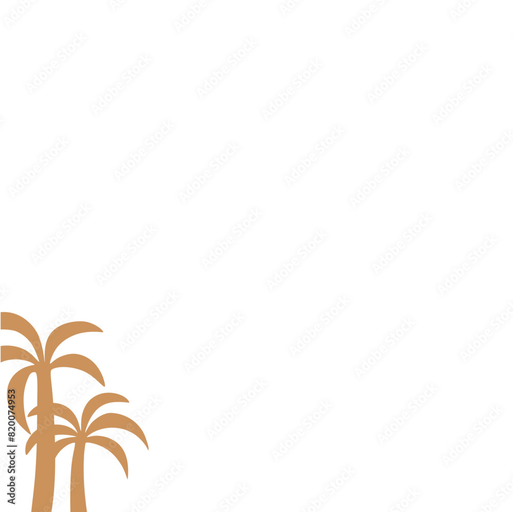 Palm Tree Corner Border Palm Tree Corner Border