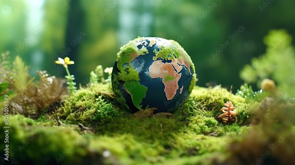 the earth on the grass depicts keeping our earth green the earth on the grass depicts keeping our earth green