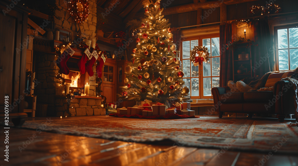 eautifully decorated Christmas interiors with festive elements