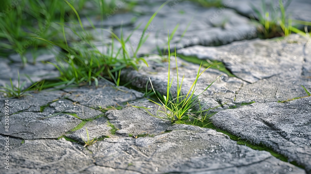 Close-up of a damaged concrete sidewalk joint, uneven and cracked, presenting a danger to pedestrians Close-up of a damaged concrete sidewalk joint, uneven and cracked, presenting a danger to pedestrians