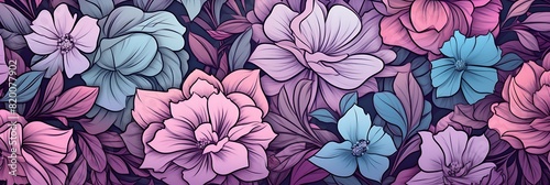 Background graphics with a floral pattern.