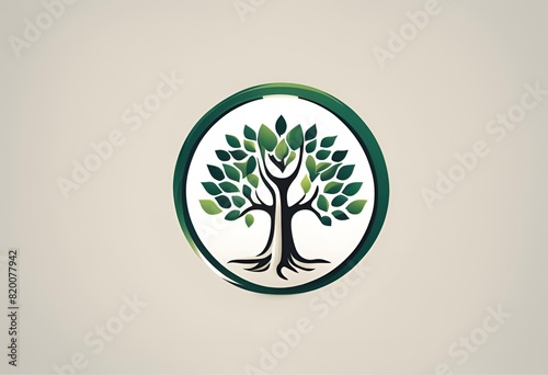 a sleek, minimalist logo depicting a modern Tree of PC, 
