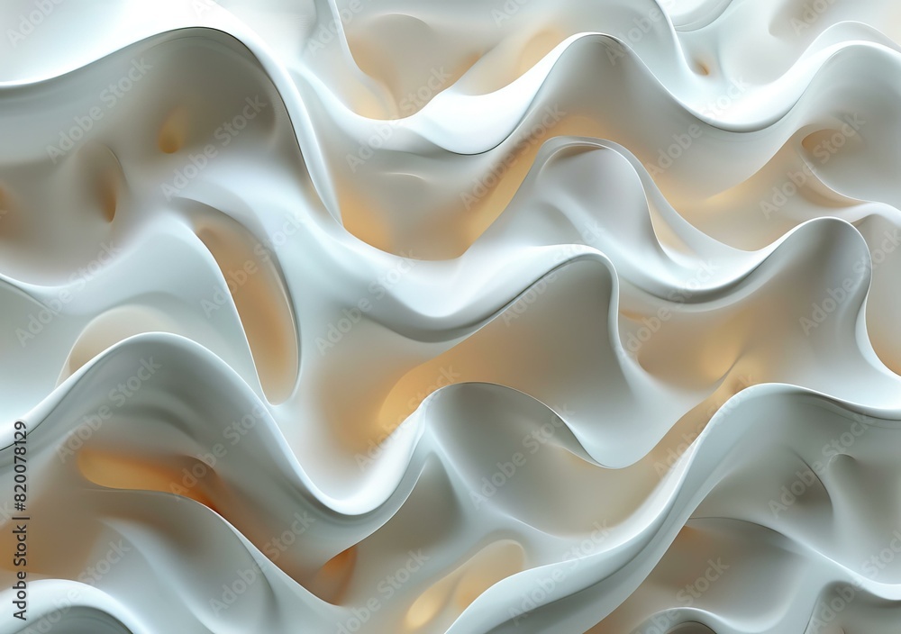 Abstract White Waves