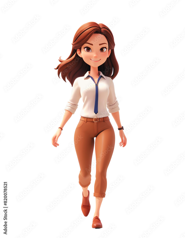 Cheerful stylish girls 3d character design Cheerful stylish girls 3d character design