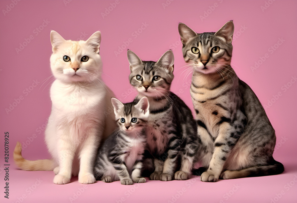 background cat and kitten. Generative AI. background cat and kitten. Generative AI.
