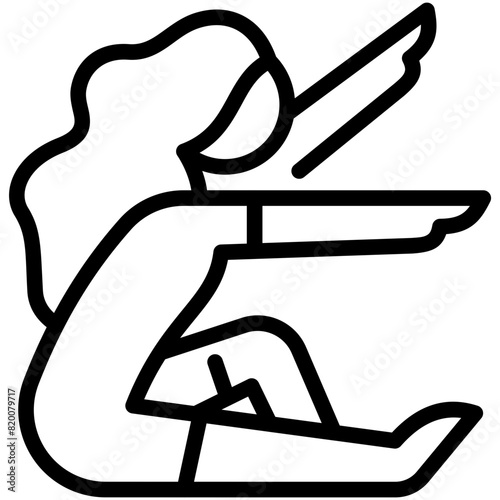 yoga line icon