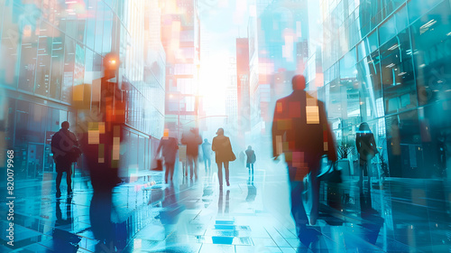people walking in the city