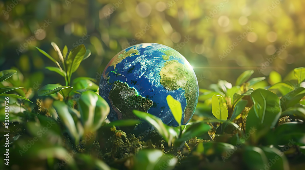 the earth on the grass depicts keeping our earth green the earth on the grass depicts keeping our earth green