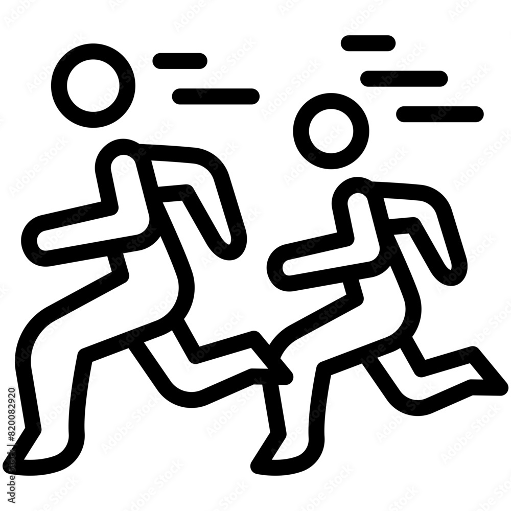 jogging line icon jogging line icon