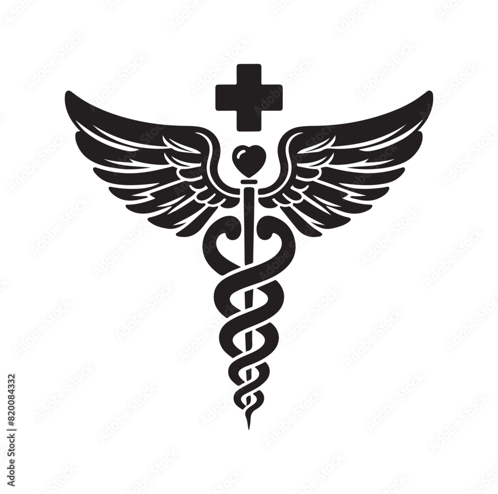 CADUCEUS health SYMBOL, MEDICAL AND HEALTH RELATED ICON CADUCEUS health SYMBOL, MEDICAL AND HEALTH RELATED ICON