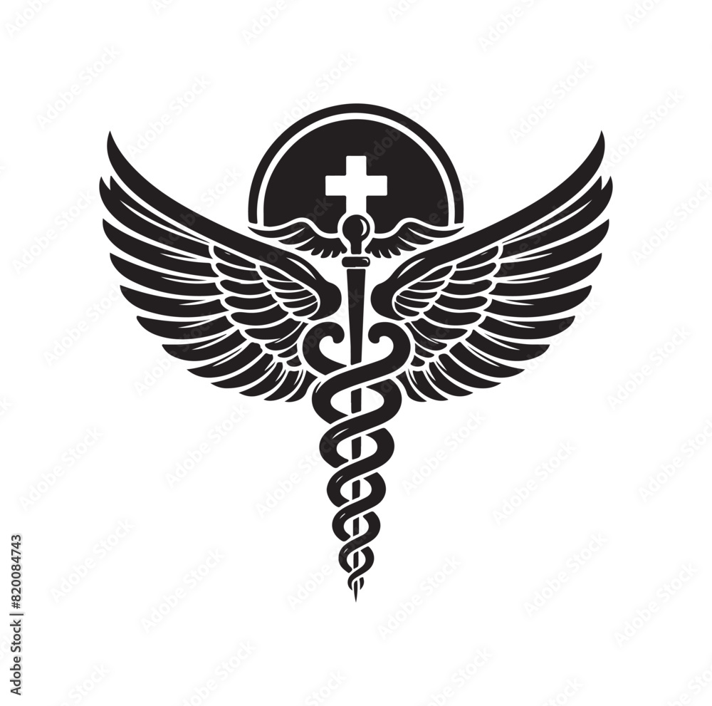 CADUCEUS health SYMBOL, MEDICAL AND HEALTH RELATED ICON CADUCEUS health SYMBOL, MEDICAL AND HEALTH RELATED ICON