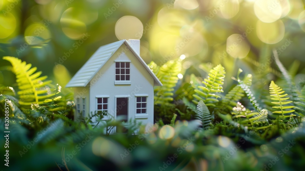 A Miniature House Among Ferns A Miniature House Among Ferns