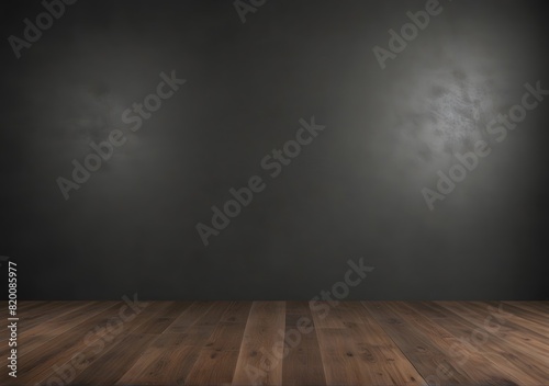 Empty room with a textured brown wooden floor and blank walls