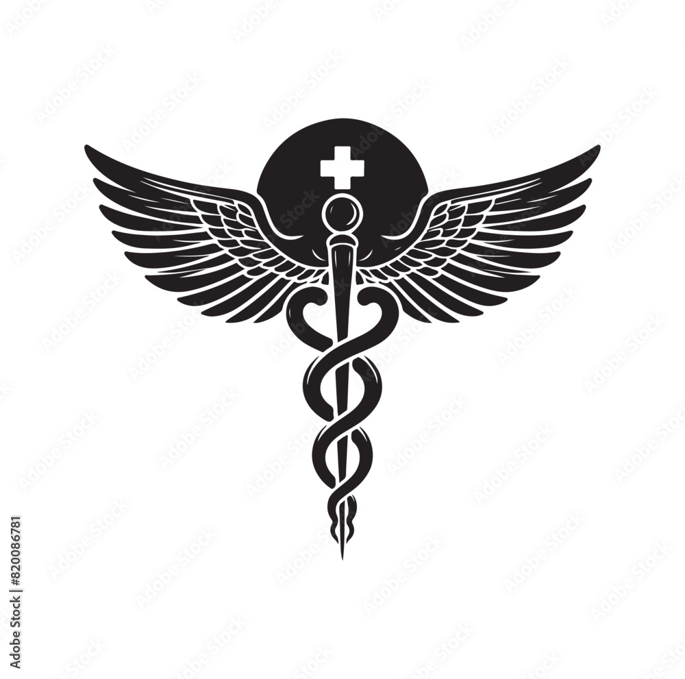 Fototapeta premium CADUCEUS health SYMBOL, MEDICAL AND HEALTH RELATED ICON 