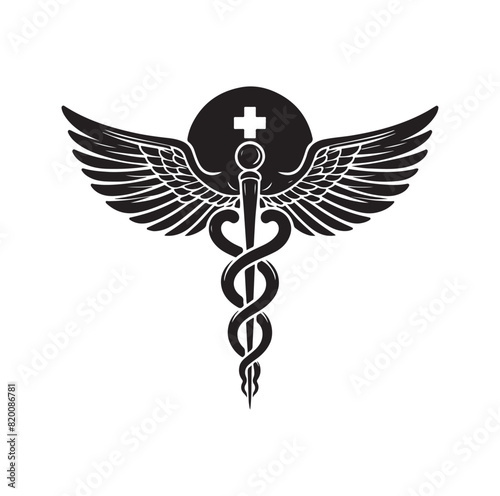 CADUCEUS health SYMBOL, MEDICAL AND HEALTH RELATED ICON 