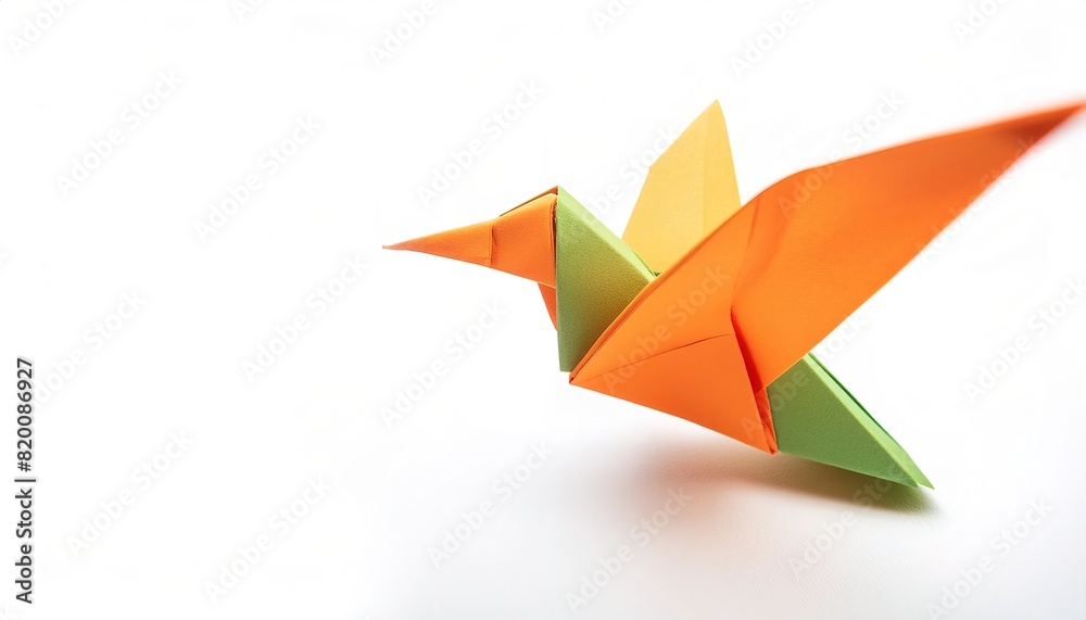 animal bird avian concept origami isolated on white background of a cute, adorable, hummingbird, with copy space, simple starter craft for kids animal bird avian concept origami isolated on white background of a cute, adorable, hummingbird, with copy space, simple starter craft for kids