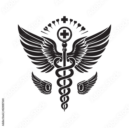 CADUCEUS health SYMBOL, MEDICAL AND HEALTH RELATED ICON  photo