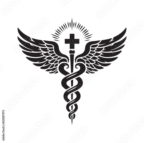 CADUCEUS health SYMBOL, MEDICAL AND HEALTH RELATED ICON 