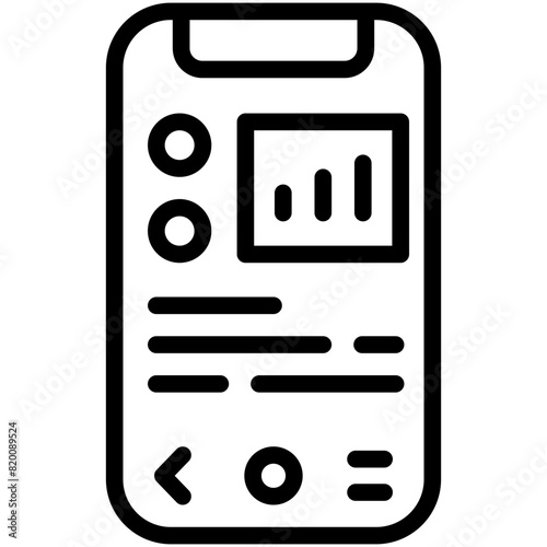 mobile news line icon