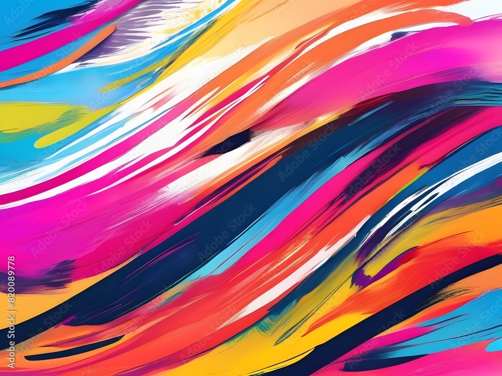 Vibrant Brush Strokes: Bold and Colorful Background Vibrant Brush Strokes: Bold and Colorful Background