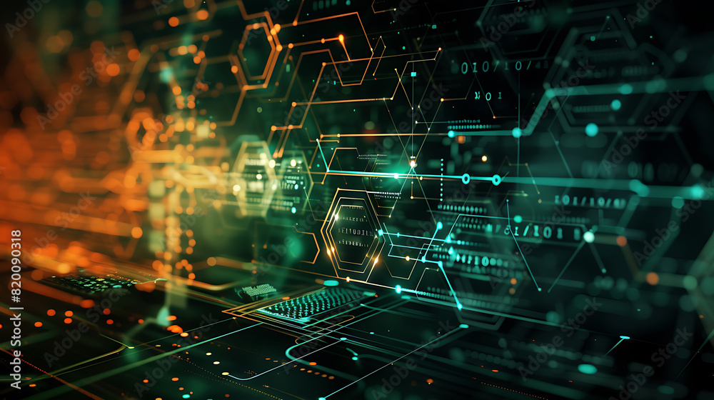 Fototapeta premium Background of business technology style