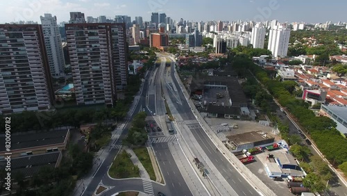 Construction works on the extension of Chucri Zaidan Street, São Paulo, Brazil photo