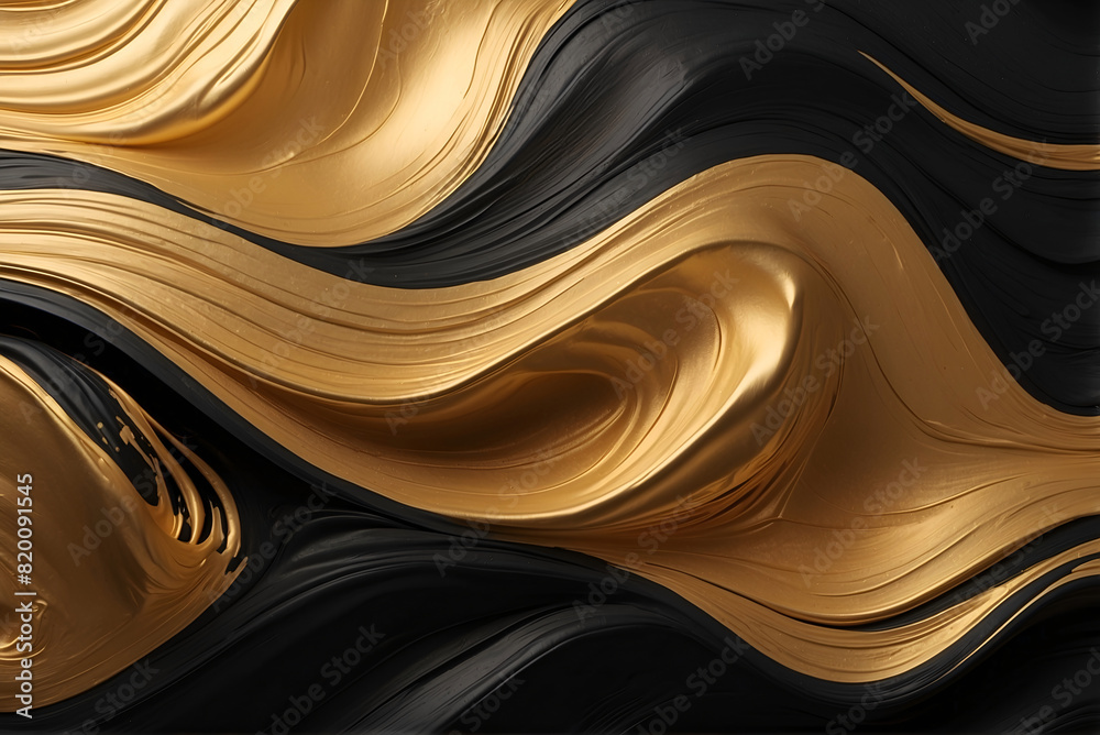 abstract blue wave art background. A gold and black abstract background ...