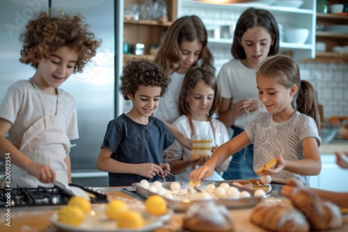 Children Enjoying Baking Together