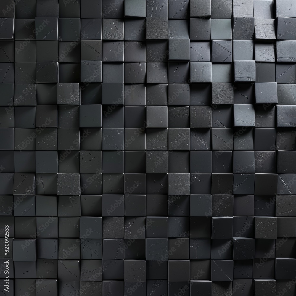 abstract background black cubes 3d