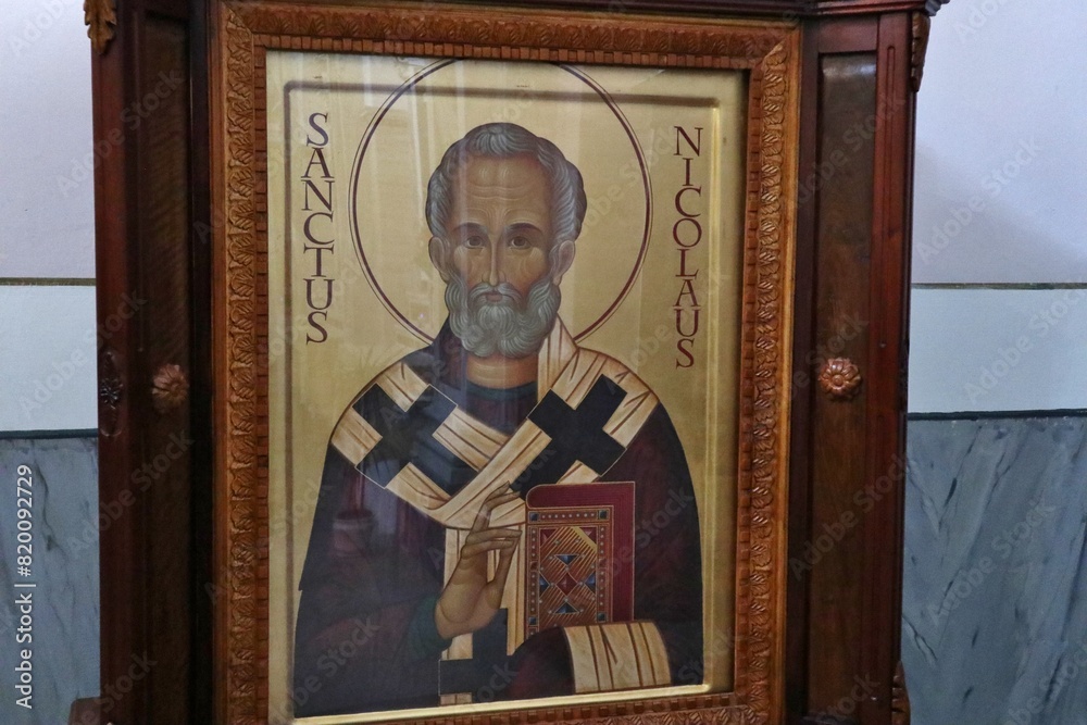 Macchiagodena - Quadro di San Nicola nella Chiesa di Sant'Antonio di Padova