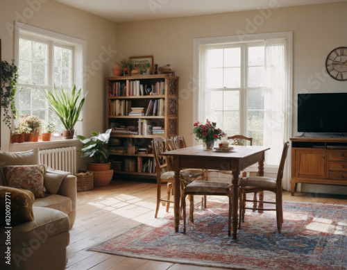 Un soggiorno spazioso con vetrate che offrono una connessione fluida con l'esterno, ideale per momenti di relax.
 photo
