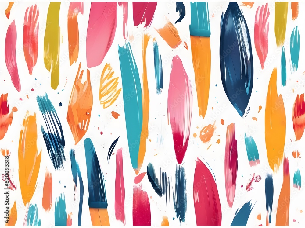 Vibrant Whimsical Brush Strokes Background for Playful Designs Vibrant Whimsical Brush Strokes Background for Playful Designs