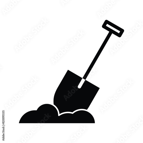 shovel icon vector  worker icon