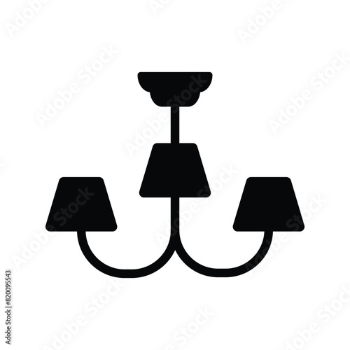 chandelier ceiling light  icon vector