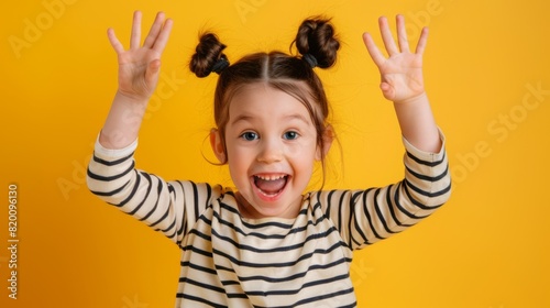 Little Girl with Excited Expression photo