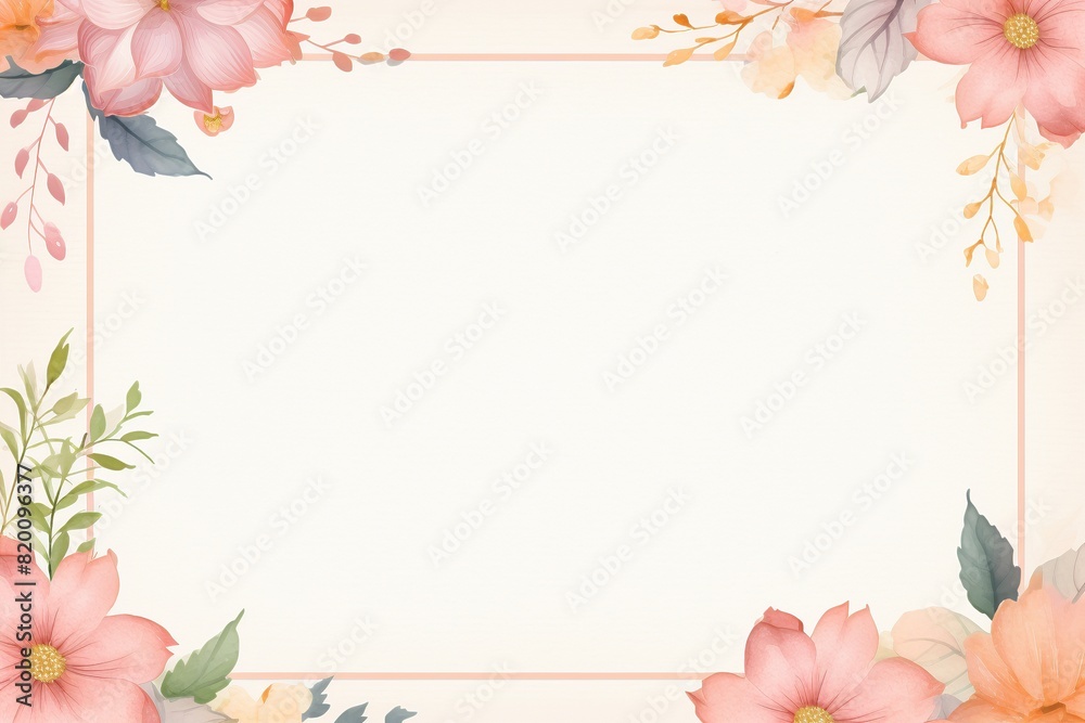 Obraz premium Pink flowers, frame background, with copy space