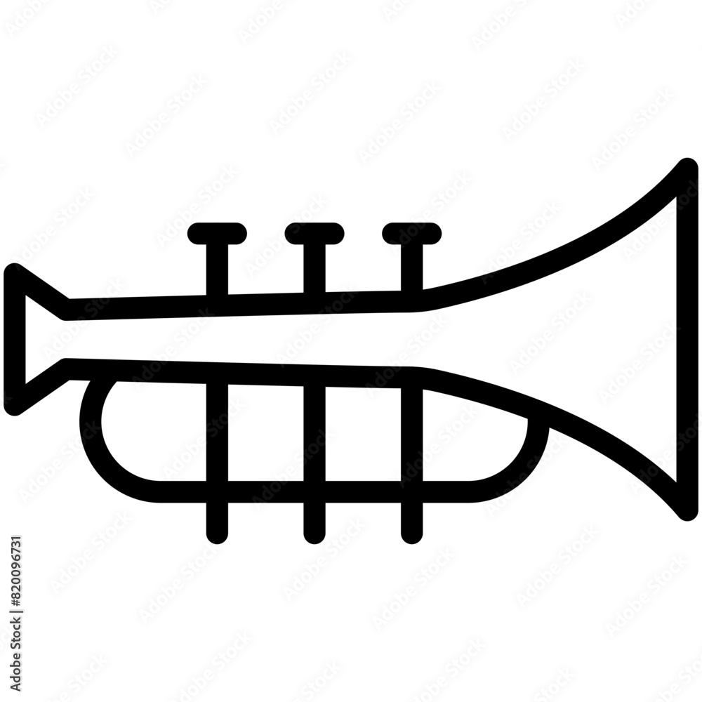 trumpet line icon trumpet line icon