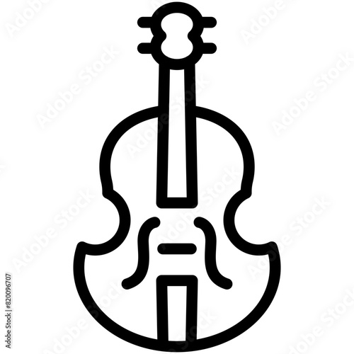 contrabass line icon