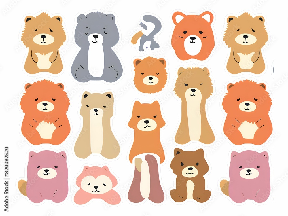 Set of animals on white background Set of animals on white background