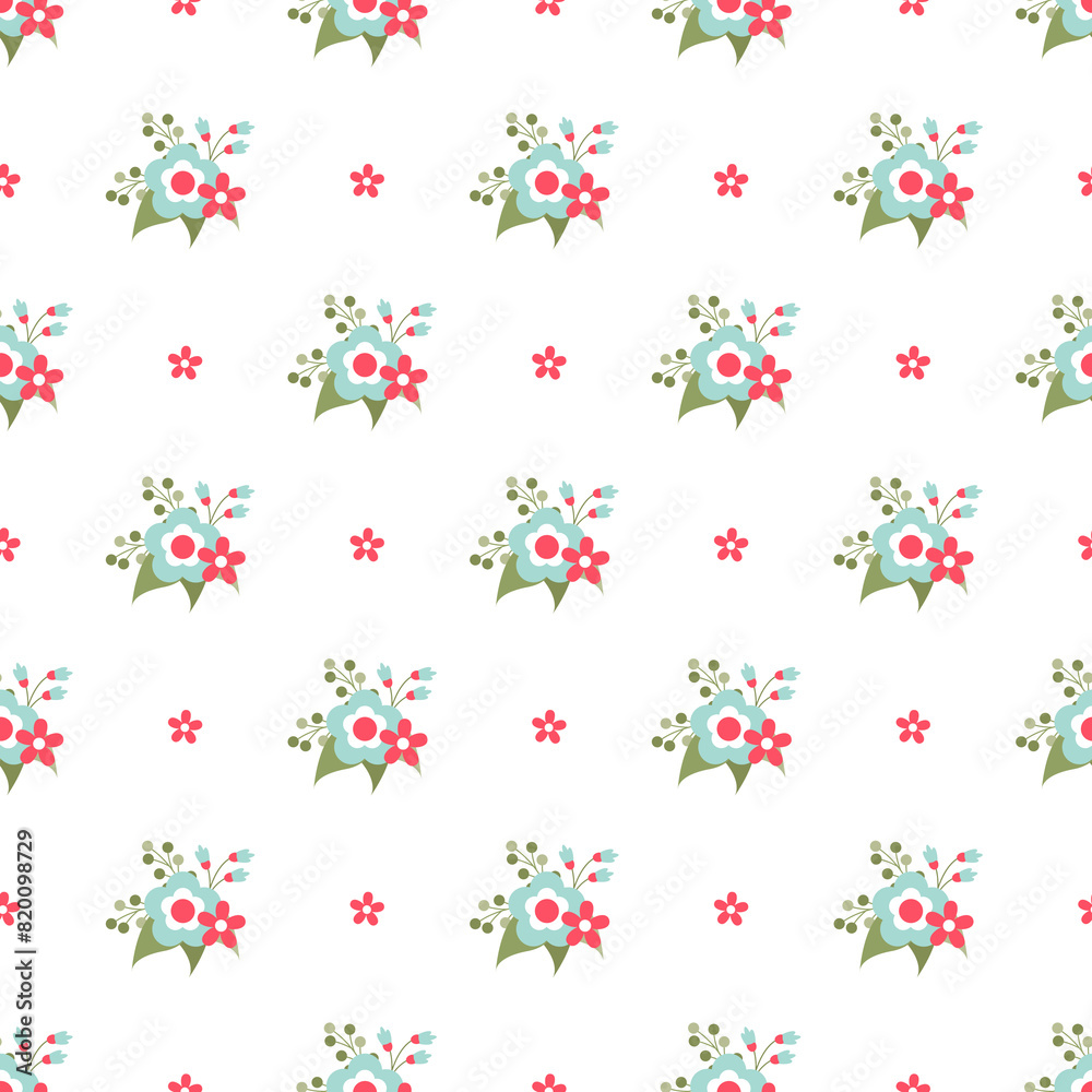 Seamless pattern with decorative daisy flowers Seamless pattern with decorative daisy flowers