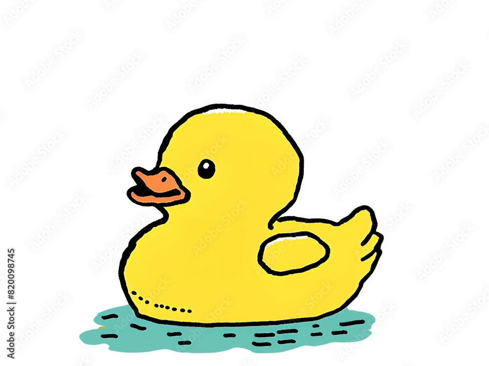 Fototapeta premium rubber duck isolated on white