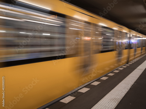 Photography subway in motion