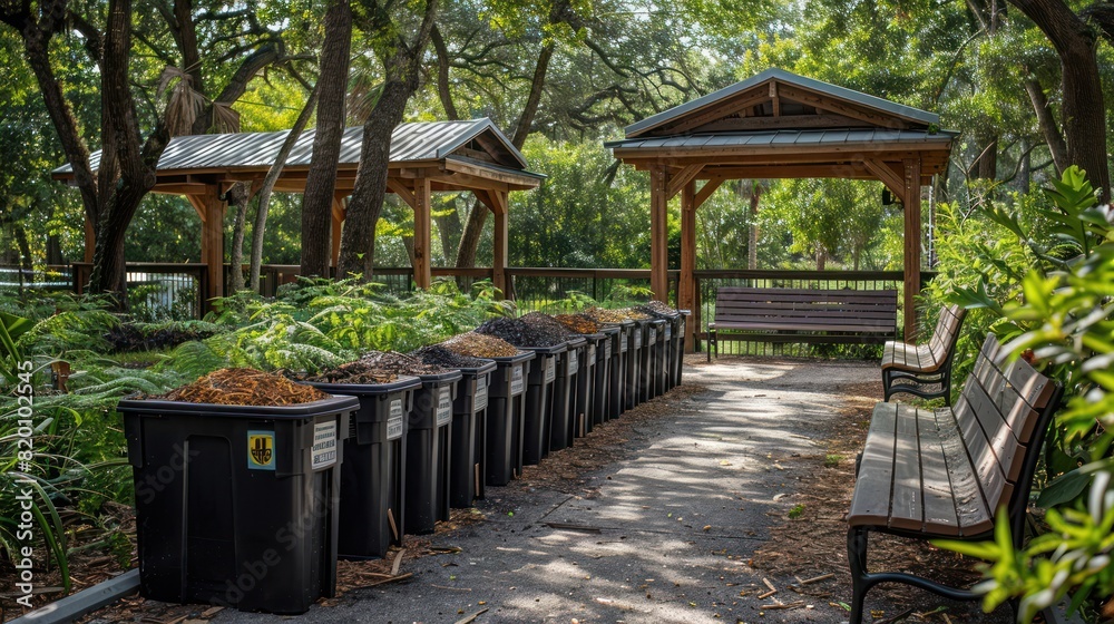 Eco-Friendly Waste Management in City Park: Public Composting Stations for Community Recycling