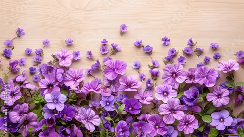 Springtime Celebration  Purple Flower Mother s Day Background with Elegant Text