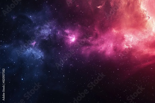 Colorful galaxy with stars and planets in motion