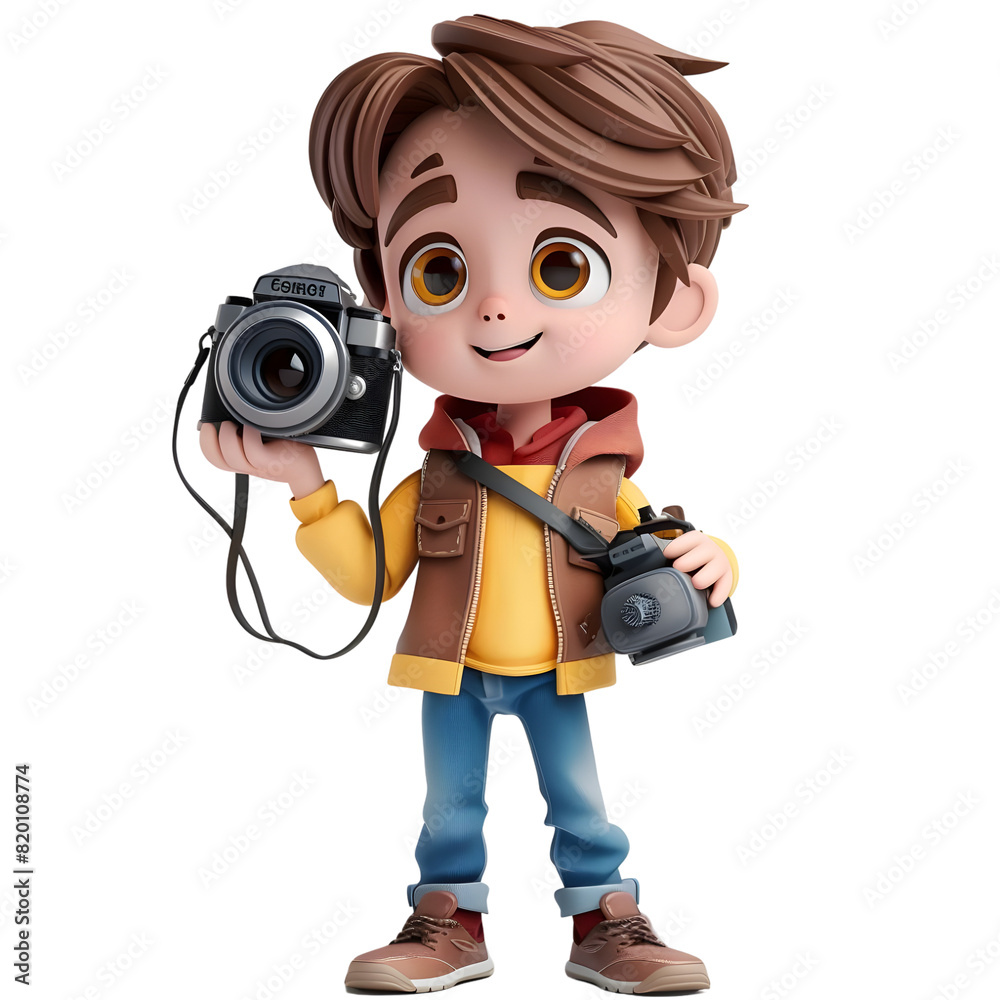 3d Cute cartoon boy with DSLR camera Isolated on transparent background, Playful Transparent PNG Character 3d Cute cartoon boy with DSLR camera Isolated on transparent background, Playful Transparent PNG Character