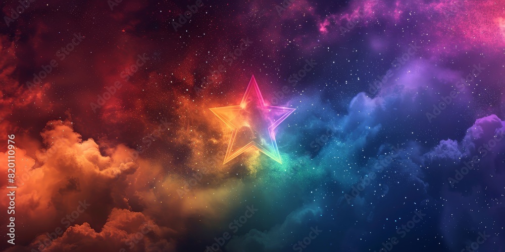 Fototapeta premium Vibrant Pride Mural Celebrating Diversity with Negative Space Concept